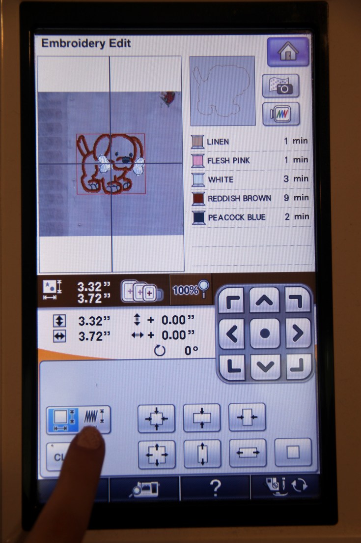 How to re-size a design smaller than 50% on a Ellisimo