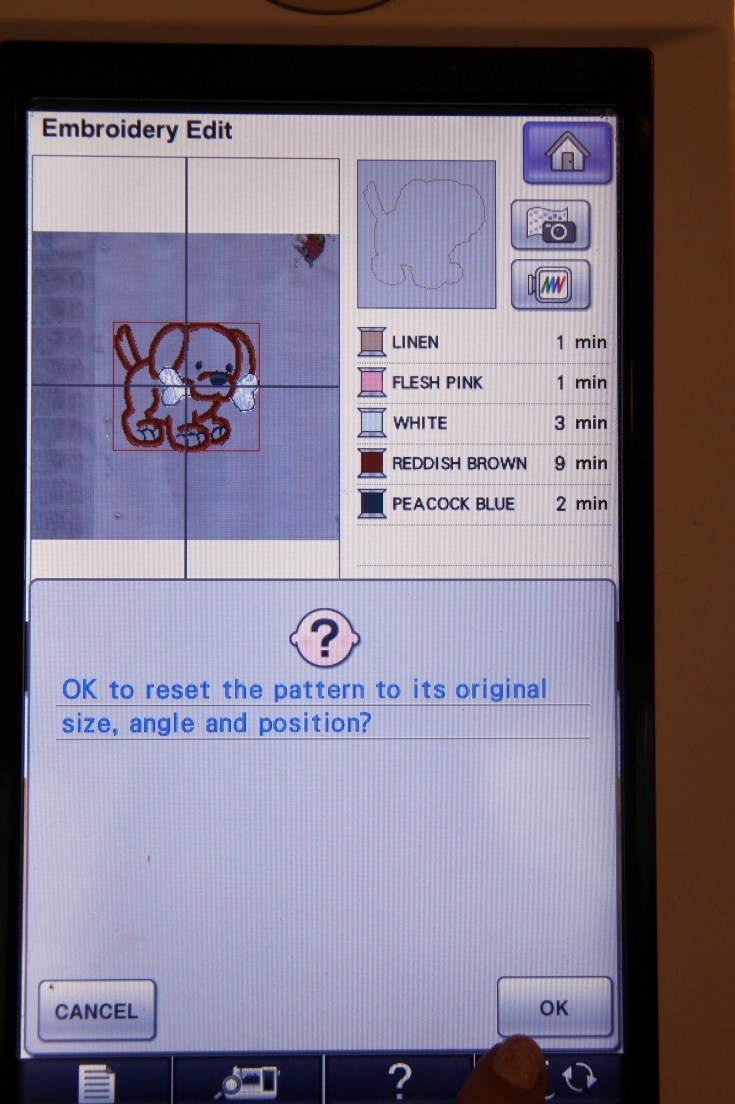 How to re-size a design smaller than 50% on a Ellisimo
