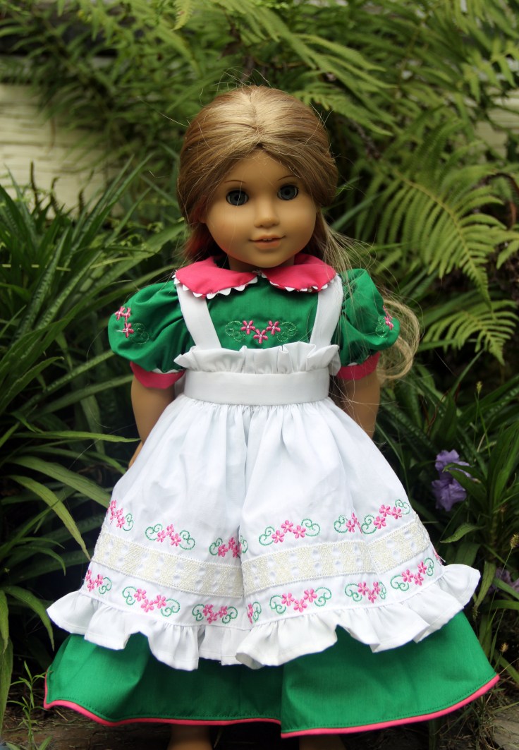 Embroidered summer dress for a American girl or 18" doll