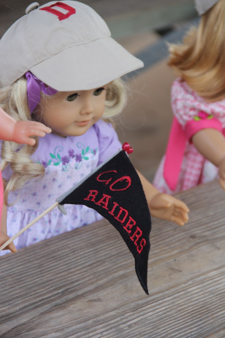 The Dolls go to a baseball game- 18" in. doll adventures by Stitching with Elli