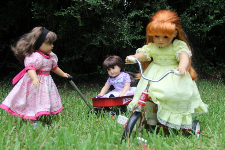 Summer fun with a wagon and tricyle! - a 18" doll adventure by stitching with Elli