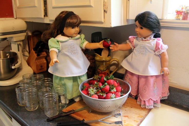 Josefina and Susan American girl dolls make jam- a 18" doll adventure by stitching with Elli