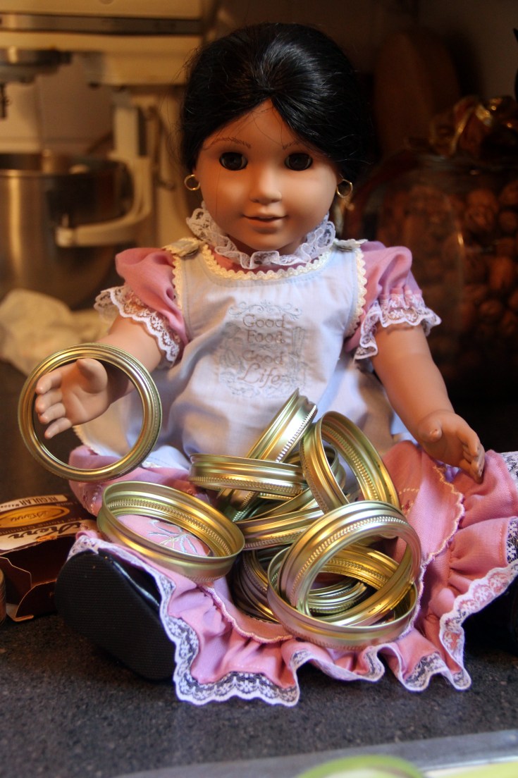 Josefina helps with canning!- a 18" doll adventure by stitching with Elli