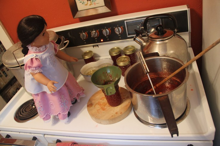The Dolls make strawberry jam!- a 18" doll adventure by stitching with Elli