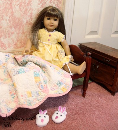 Time to get up! - a 18" doll adventure by stitching with Elli