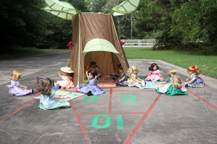 Board game day with the Dolls- a 18" doll adventure by Stitching with Elli