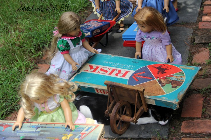 The cat won't move!- a 18" doll adventure by Stitching with Elli