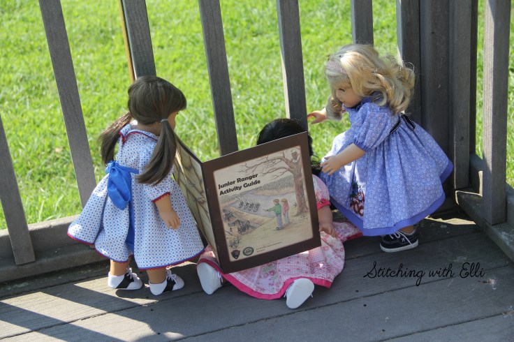 The dolls want to be junior rangers- a 18" doll adventure by Stitching with Elli