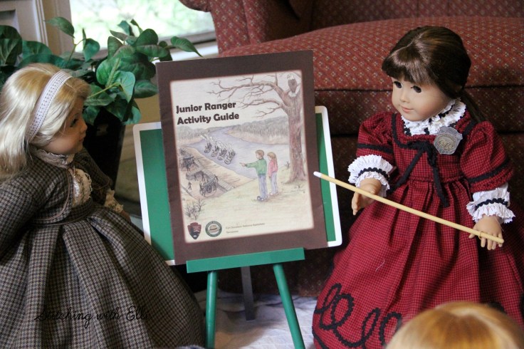 The dolls learn about the junior ranger program- a 18" doll adventure by Stitching with Elli
