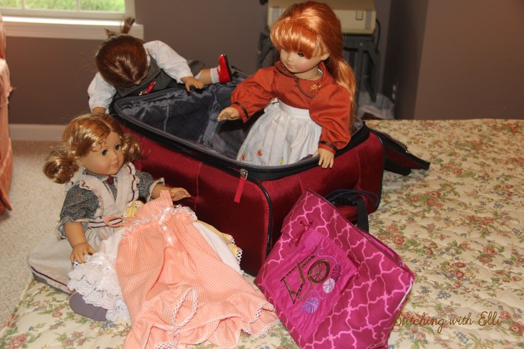 Packing for a big adventure!- a 18" doll adventure by Stitching with Elli