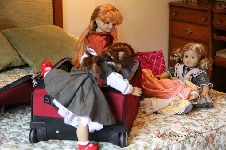 Packing for a new adventure!- a 18" doll adventure by Stitching with Elli