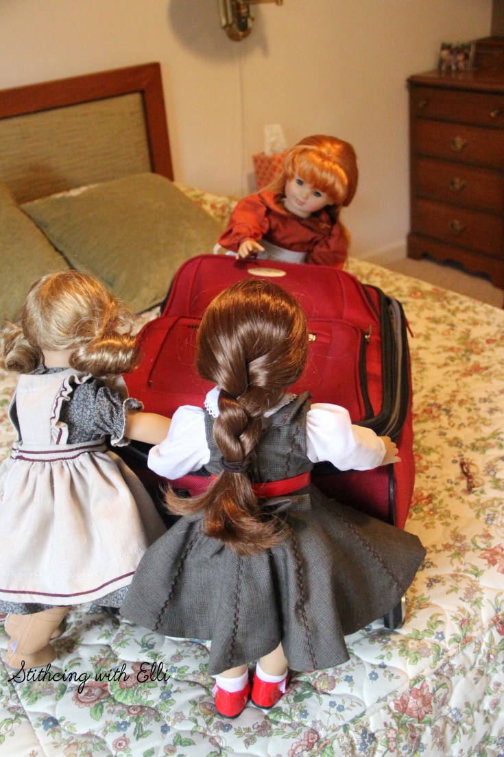 Ready to go! the Dolls are ready for a road trip!- a 18" doll adventure by Stitching with Elli