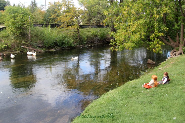 Watching the ducks on a lazy fall day- a 18" doll adventure by stitching with Elli
