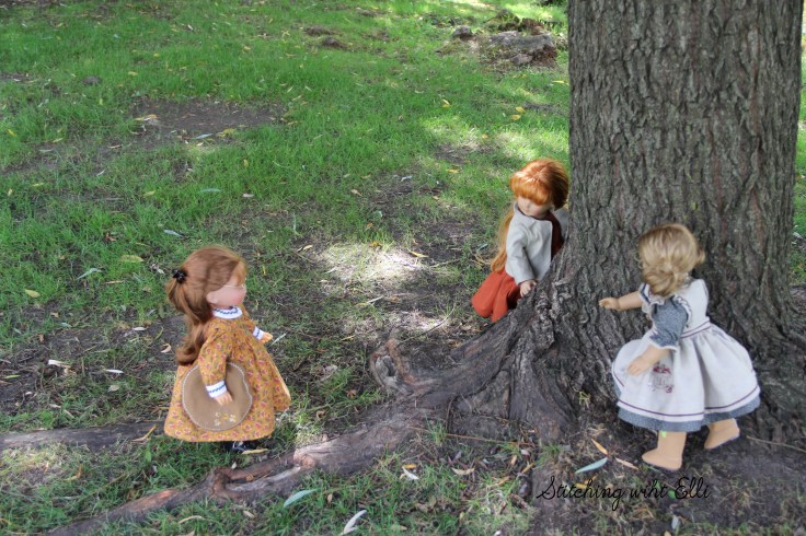 can I play too? Ellen asks- a 18" doll story by Stitching with Elli