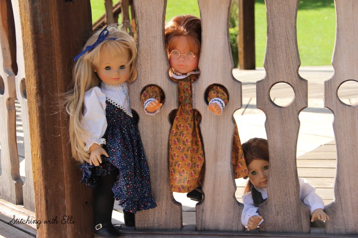The dolls are enjoying Fenton MI's city parks- a 18" doll photostory by Stitching with Elli