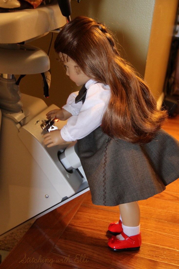 "Why would a chair have a lock on it?" Felicity wondered- a 18" doll story by Stitching with Elli