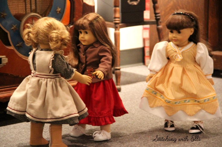 The dolls explore a museum- an American girl photostory by Stitching with Elli