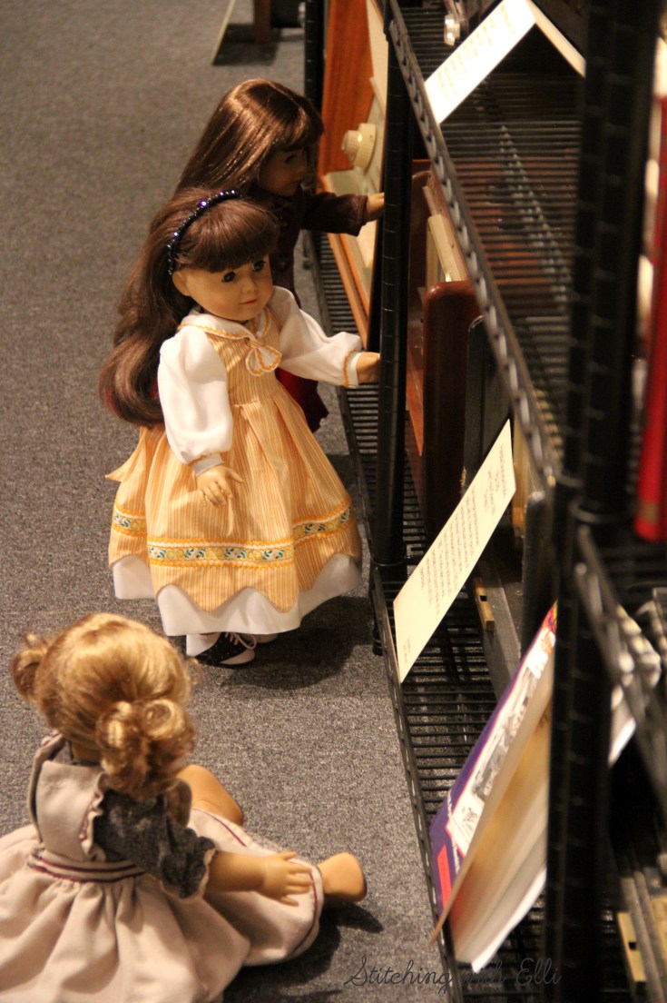 The dolls explore a museum- an American girl photostory by Stitching with Elli