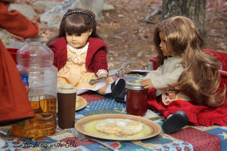 The dolls go camping- a 18" doll story with American Girl dolls by Stitching with Elli