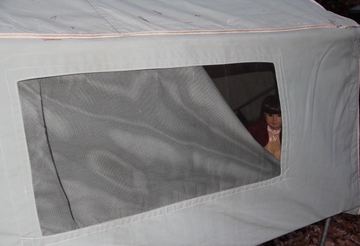 The dolls are hiking in AL- a Doll story with 18" american girl doll by Stitching with Elli