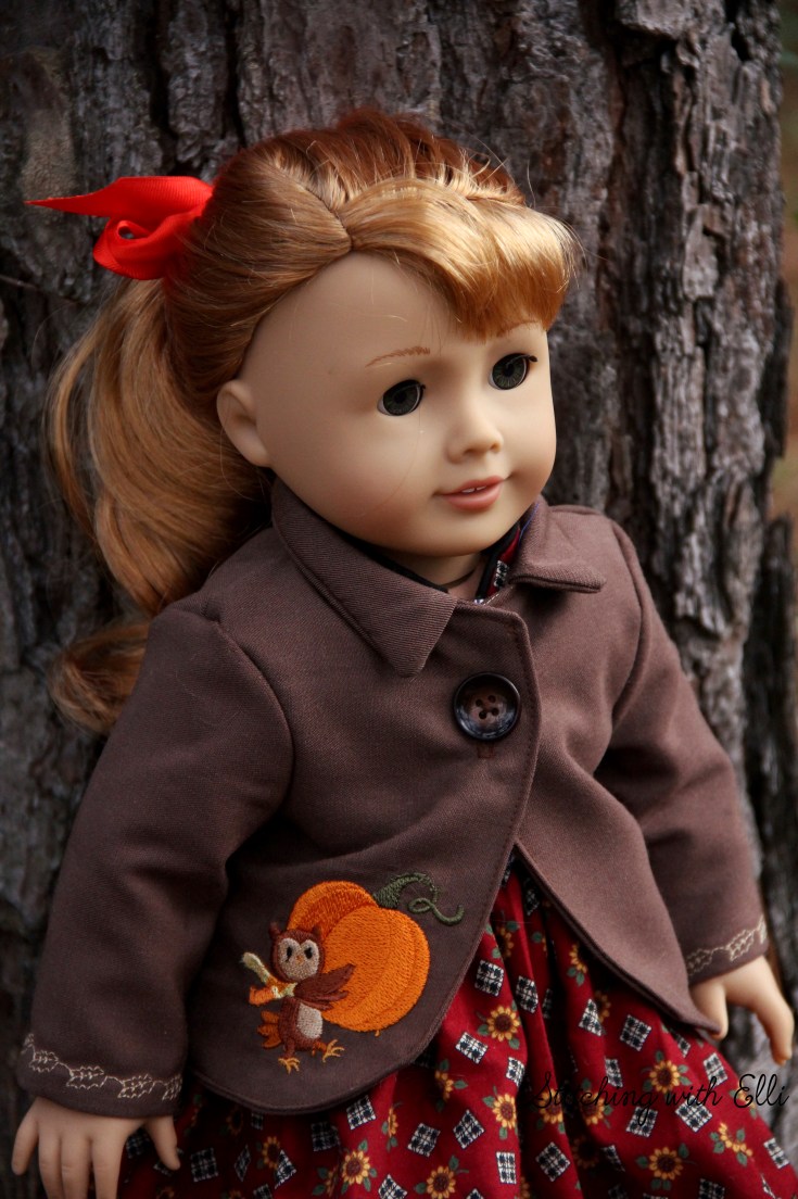 Fall Jacket for the dollies!- a giveaway on Stitching with Elli