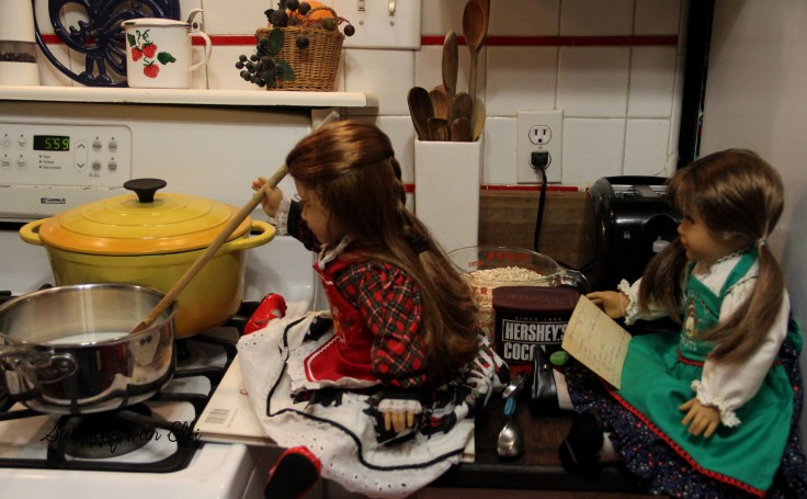 The Dolls bake Christmas Cookies- a 18" doll story by Stitching with Elli