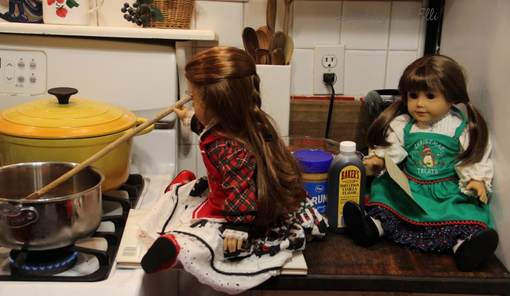 The Dolls bake Christmas Cookies- a 18" doll story by Stitching with Elli