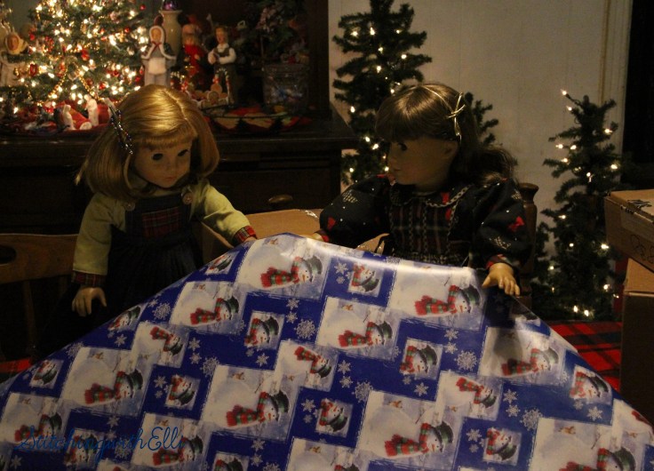 Wrapping presents for Christmas!- An american girl Christmas story by Stitching with Elli