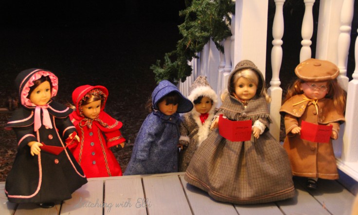 Caroling with American Girl dolls- by Stitching with Elli
