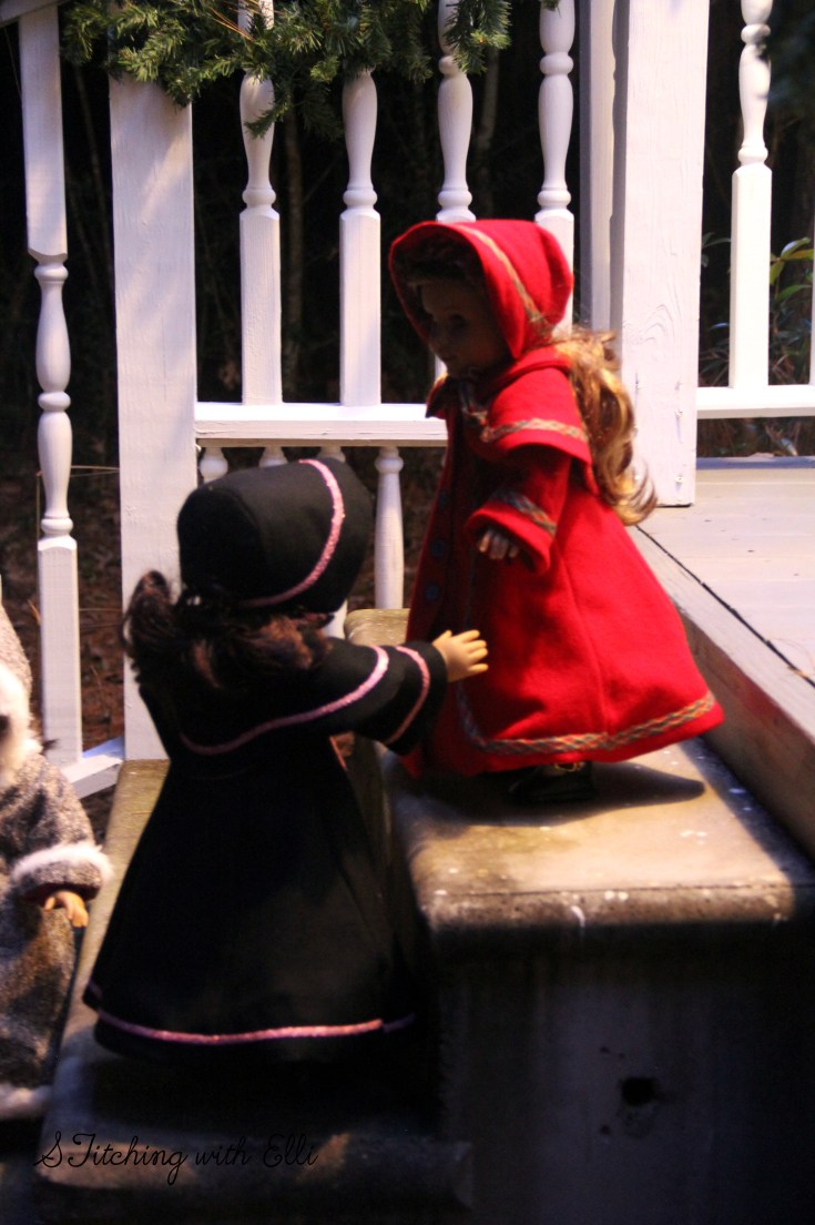 Caroling with American Girl dolls- by Stitching with Elli