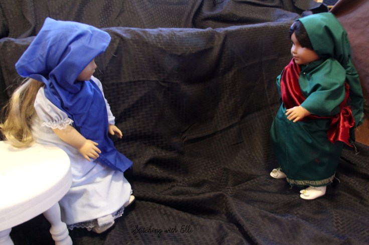 Mary visits Elizabeth- by Stitching with Elli