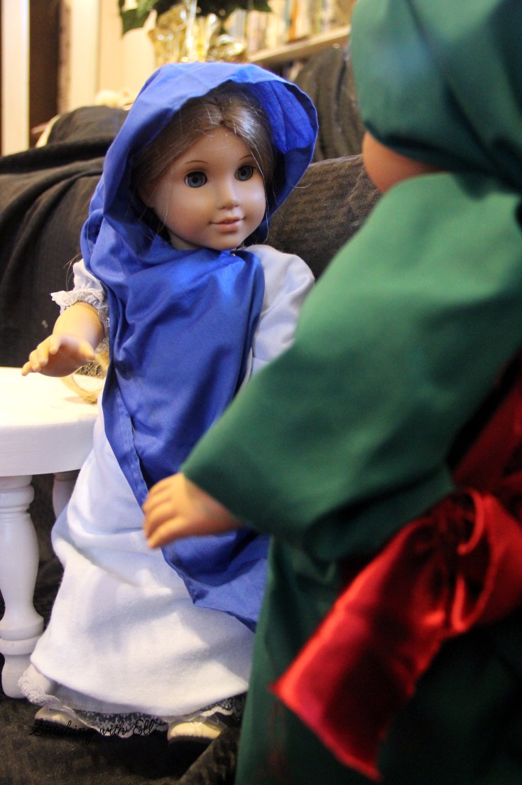 Mary visits Elizabeth- by Stitching with Elli