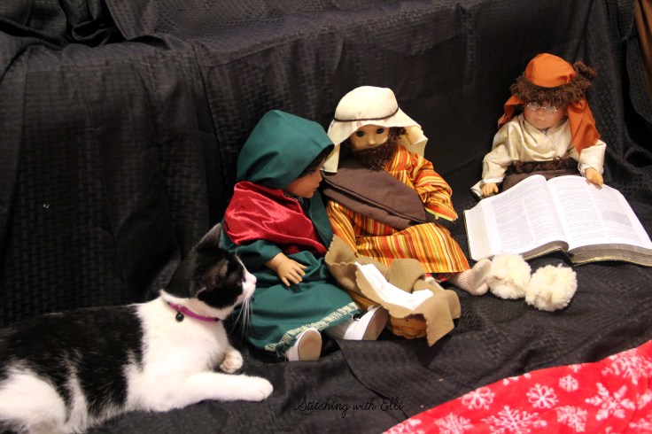 The Christmas story by the dolls- Stitching with Elli