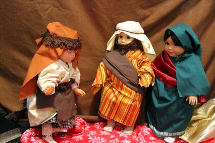 The Christmas story by the dolls- Stitching with Elli