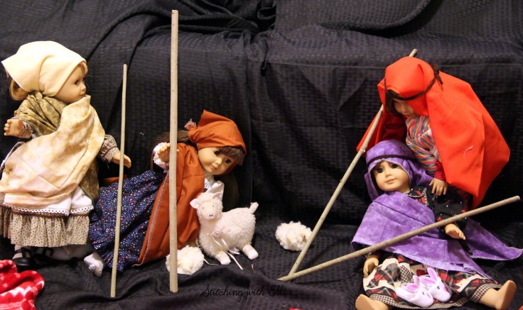 The angels appearing to the Shepherds- by Stitching with Elli