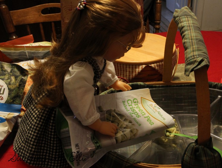 Ellen is trying to give the dolls healthy options for New year's eve- by Stitching with Elli