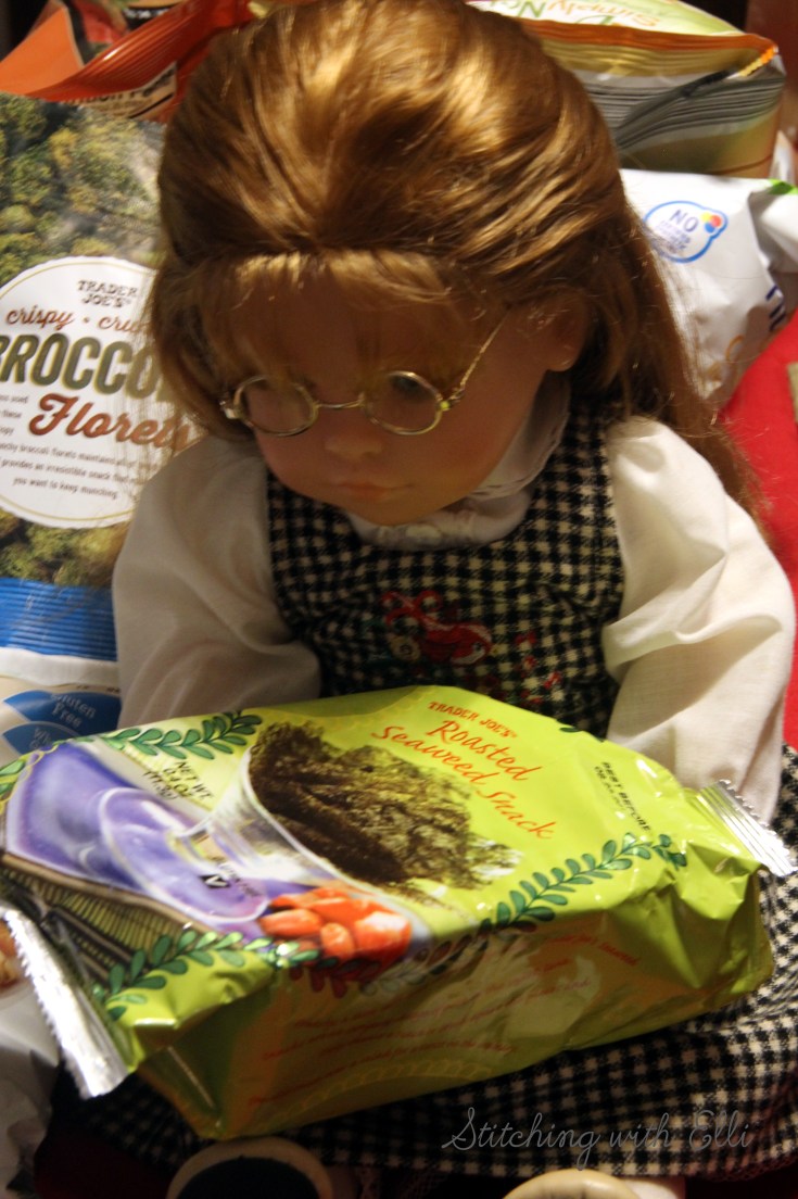 Ellen is trying to give the dolls healthy options for New year's eve- by Stitching with Elli