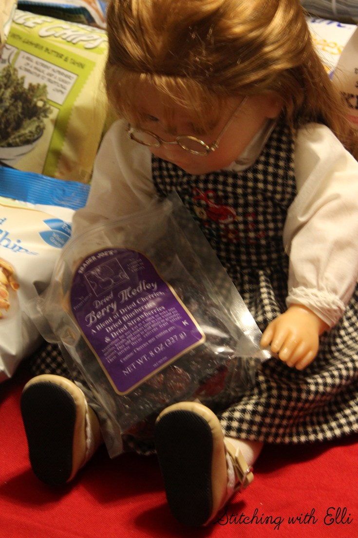 Ellen is trying to give the dolls healthy options for New year's eve- by Stitching with Elli