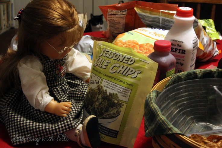 Ellen is trying to give the dolls healthy options for New year's eve- by Stitching with Elli