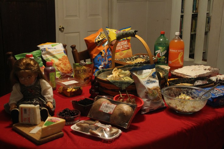 Ellen is trying to give the dolls healthy options for New year's eve- by Stitching with Elli