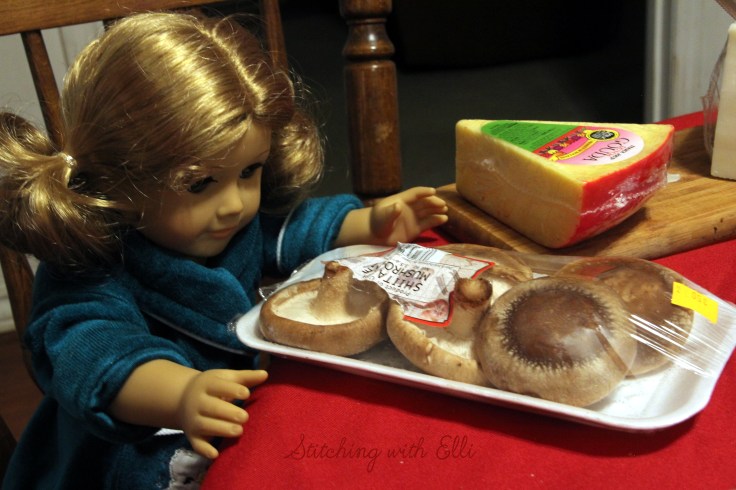 Ellen is trying to give the dolls healthy options for New year's eve- by Stitching with Elli