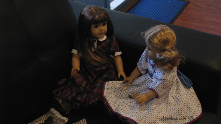 The Dolls enjoy Haigh's chocolate in Adalaide Australia- see the whole story on my blog www.stitchingwithelli.com