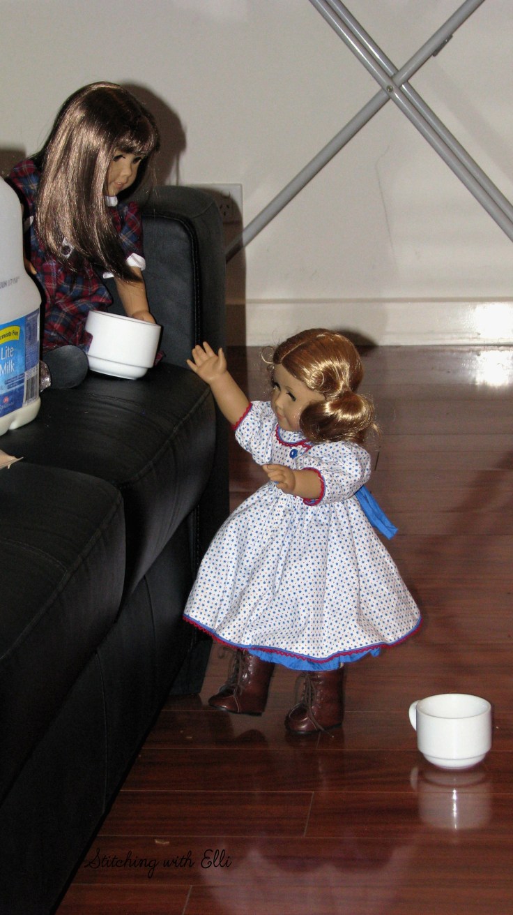 The Dolls enjoy Haigh's chocolate in Adalaide Australia- see the whole story on my blog www.stitchingwithelli.com