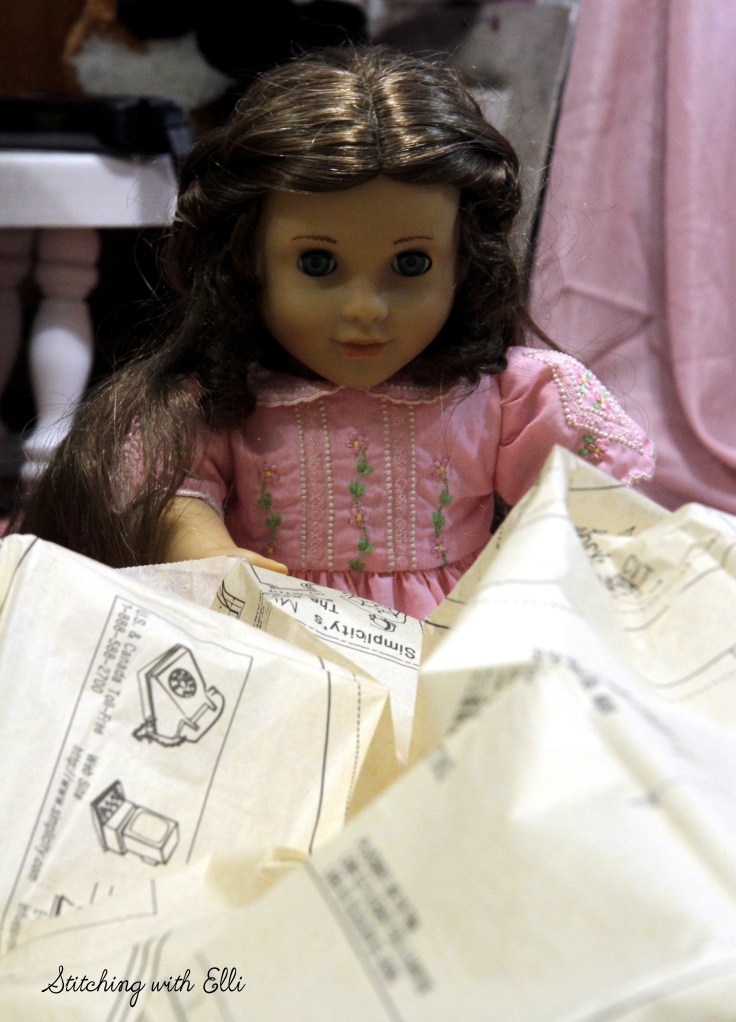 The dolls are sewing again! - read this and other 18" doll adventures on my blog www.stitchingwithelli.com