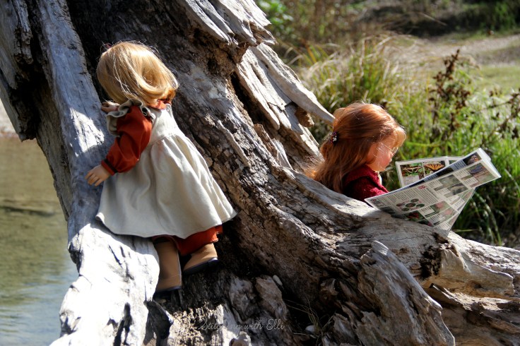 Nellie and Ellen hike in Guadelope state park- a 18" doll adventure www.stitchingwithelli.com
