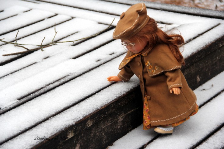 Debbie and Lanie enjoy their snow day. See the rest of their snowy adventure on www.stitchingwithelli.com